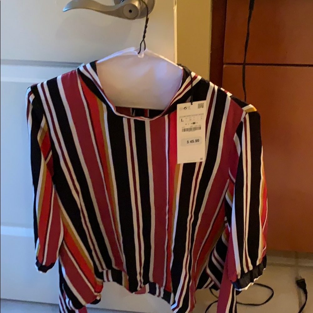 Colorful blouse.